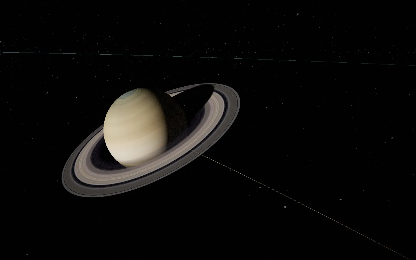ดาวเสาร์และวงแหวนใน Solar System Explorer